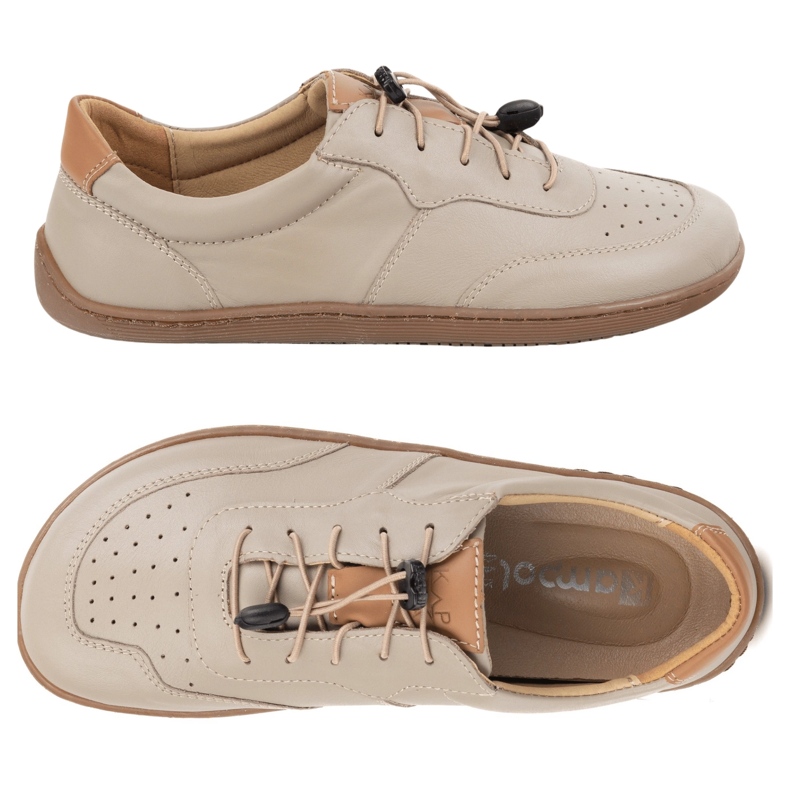 Kampol Barefoot minimalist leather shoes 500/18 cappuccino beige 1 Kampol Barefoot minimalist leather shoes 500/18 cappuccino beige 1