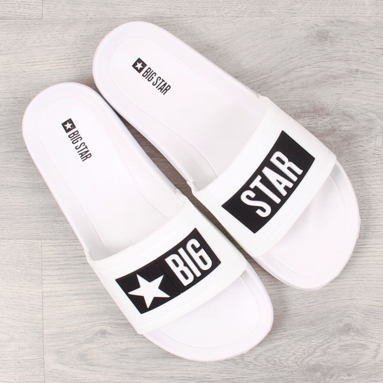 Men's white swimming pool slippers Big Star DD174700 2