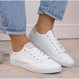 Low-top sneakers made of eco leather, white Big Star HH274073 1 Low-top sneakers made of eco leather, white Big Star HH274073 1