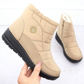 Women's beige wedge snow boots News 5029 1 Women's beige wedge snow boots News 5029 1