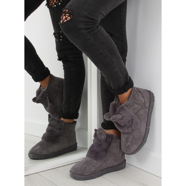 Emusy with ears gray B198 gray grey 1