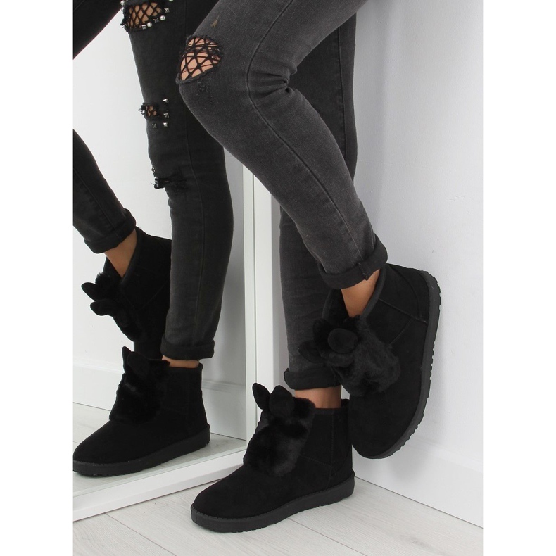 Black emusy with ears B198 black 1