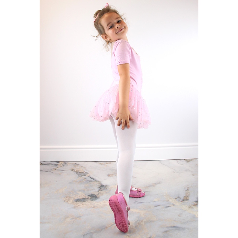 Girls' slippers, pink shimmering home sandals Nazo 2 Girls' slippers, pink shimmering home sandals Nazo 2