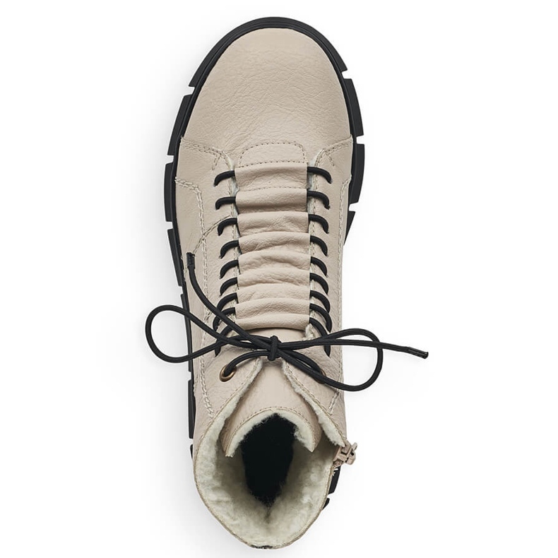 Women's beige insulated boots Rieker X3428-60 1 Women's beige insulated boots Rieker X3428-60 1