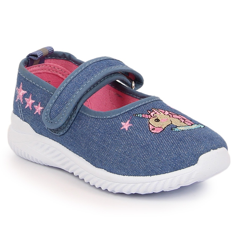 Girls' Atletico unicorn ballerinas sneakers blue 2 Girls' Atletico unicorn ballerinas sneakers blue 2