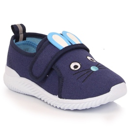 Girls' Atletico mouse velcro sneakers blue 2