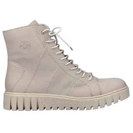 Women's beige platform ankle boots Rieker Y3420-61 2