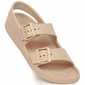 Women's beige foam sport sandals Big Star LL274746 1