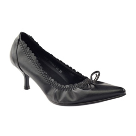 Pumps with Christine leather insert black 1