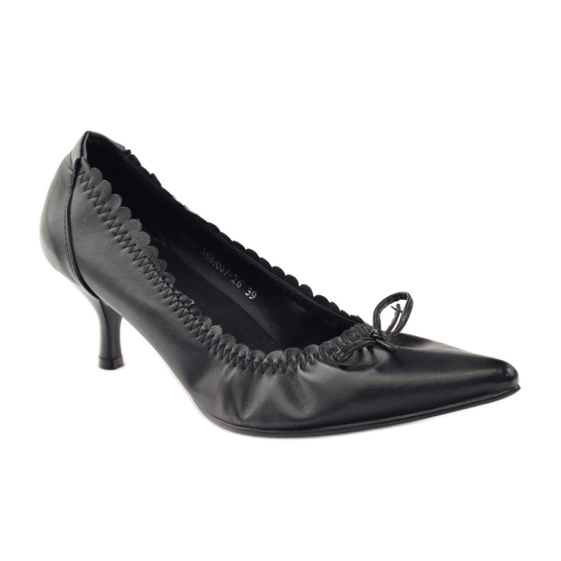Pumps with Christine leather insert black 1