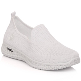 White women's slip-on sports shoes Vinceza 34602 1