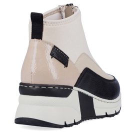 Sneakers women's ankle boots beige Rieker N6352-60 1