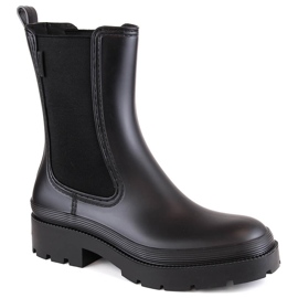 Women's Chelsea boots, black wellies, Big Star MM274695 1