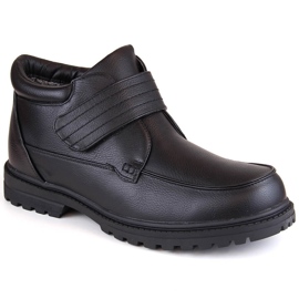 Atletico Men's insulated velcro boots, black Man's Style WS-004 2