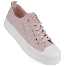 Women's nude platform sneakers Big Star LL274970 pink 1 Women's nude platform sneakers Big Star LL274970 pink 1