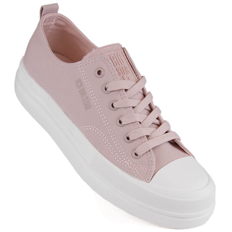 Women's nude platform sneakers Big Star LL274970 pink 1 Women's nude platform sneakers Big Star LL274970 pink 1
