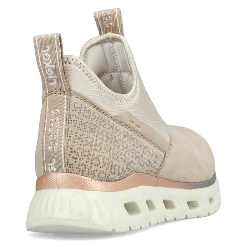 Women's comfortable ankle-high slip-on shoes, beige, Rieker M6053-62 1 Women's comfortable ankle-high slip-on shoes, beige, Rieker M6053-62 1