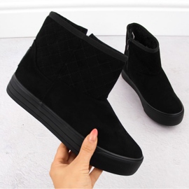 Women's snow boots mukluki saszki black Big Star OO274A522 1