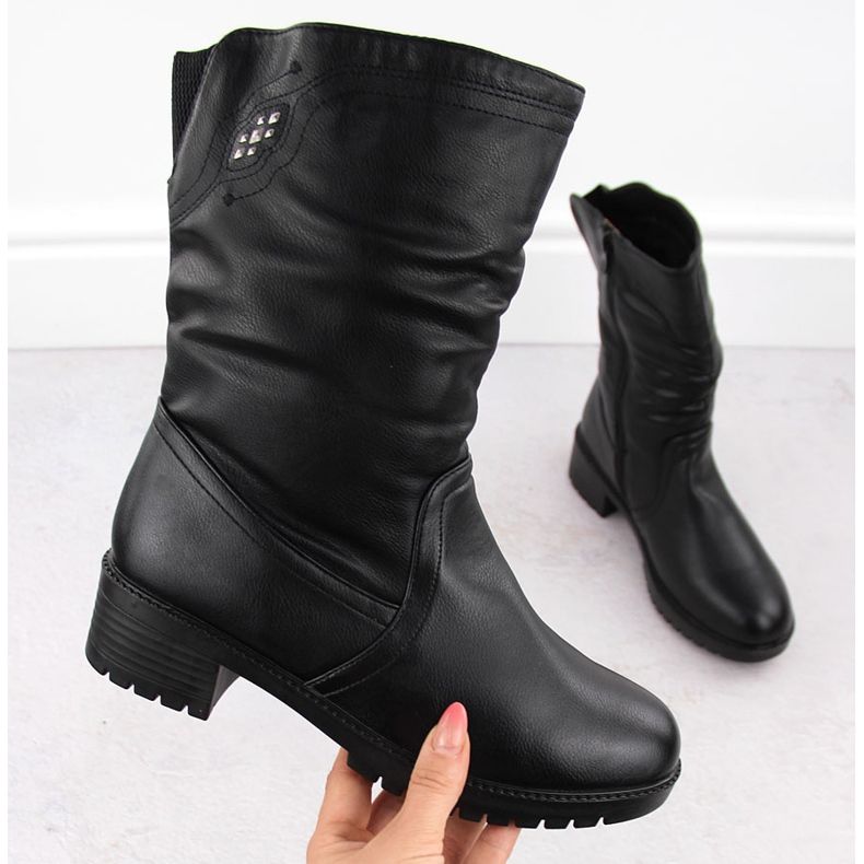 Women's insulated high boots black Filo Donna Z24-43 1