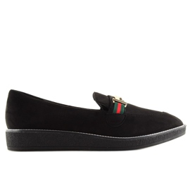 Black Women's loafers S0-204 black 2
