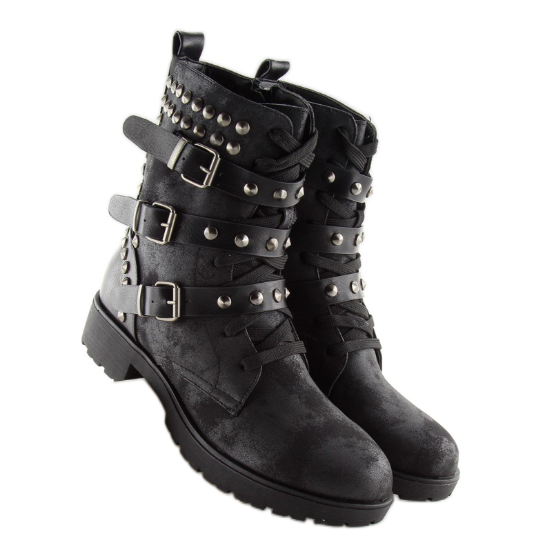 Black boots black FC-H123 2