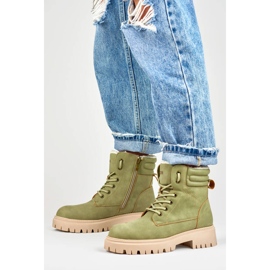 Women's insulated boots, light green GD-TL51GR 1