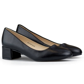 Women's low-heeled black pumps GD-FL490A-B 2