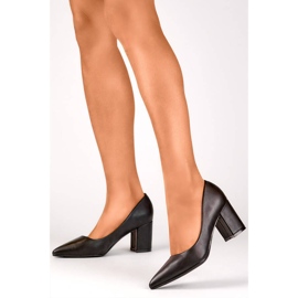 Women's pointed-toe pumps, black, KJ-42B 2