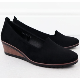 Shoes on wedges suede black potocki sz12276 2
