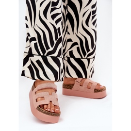 Slippers on a massive platform pink 2