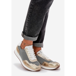 S.Barski Leather sports shoes Sneakers women LR51-847 PLN golden 1 S.Barski Leather sports shoes Sneakers women LR51-847 PLN golden 1