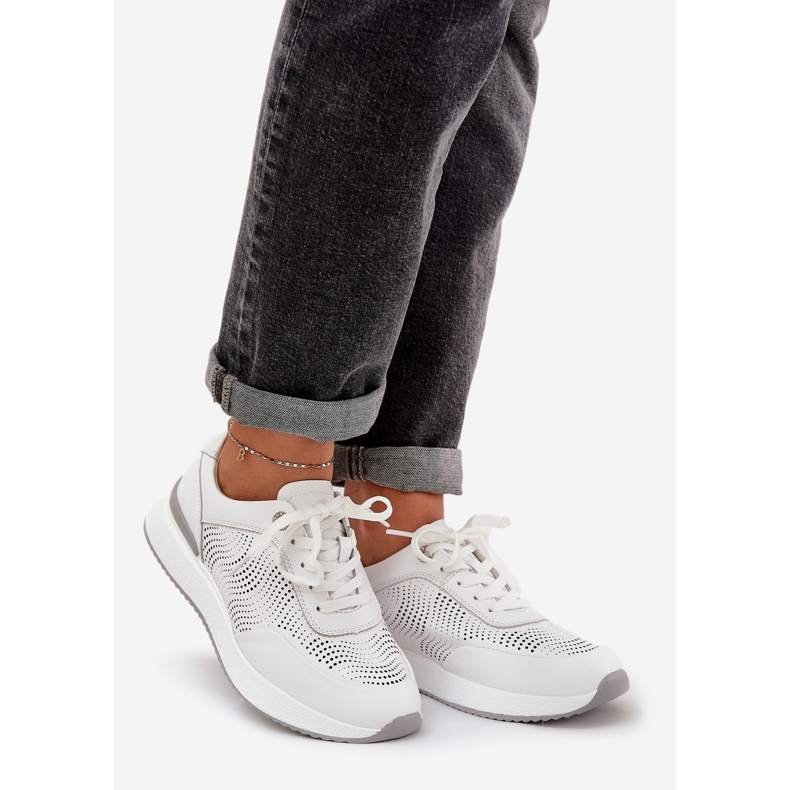 S.Barski Leather sports shoes Sneakers Women's S. Barski LR51-551 White 1 S.Barski Leather sports shoes Sneakers Women's S. Barski LR51-551 White 1