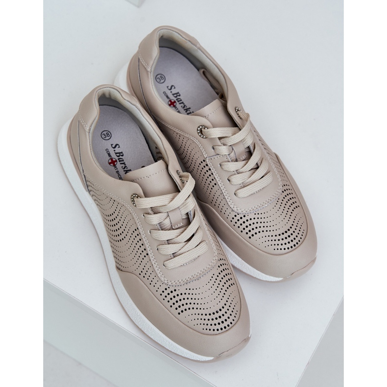 S.Barski Leather sports shoes Sneakers Women's S. Barski LR51-551 beige 2 S.Barski Leather sports shoes Sneakers Women's S. Barski LR51-551 beige 2