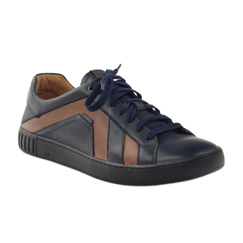 Badura 3387 navy blue sports shoes brown 1 Badura 3387 navy blue sports shoes brown 1