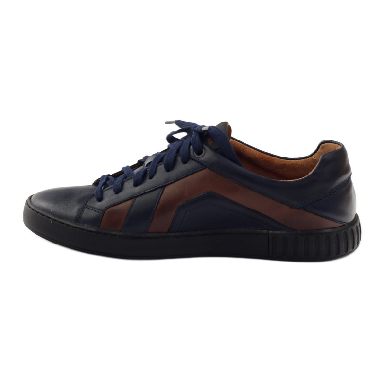 Badura 3387 navy blue sports shoes brown 2 Badura 3387 navy blue sports shoes brown 2