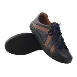 Badura 3387 navy blue sports shoes brown 3 Badura 3387 navy blue sports shoes brown 3