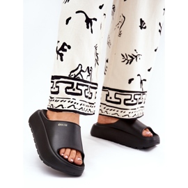 Women's foam slippers on the Big Star RR274A567 Black platform 2