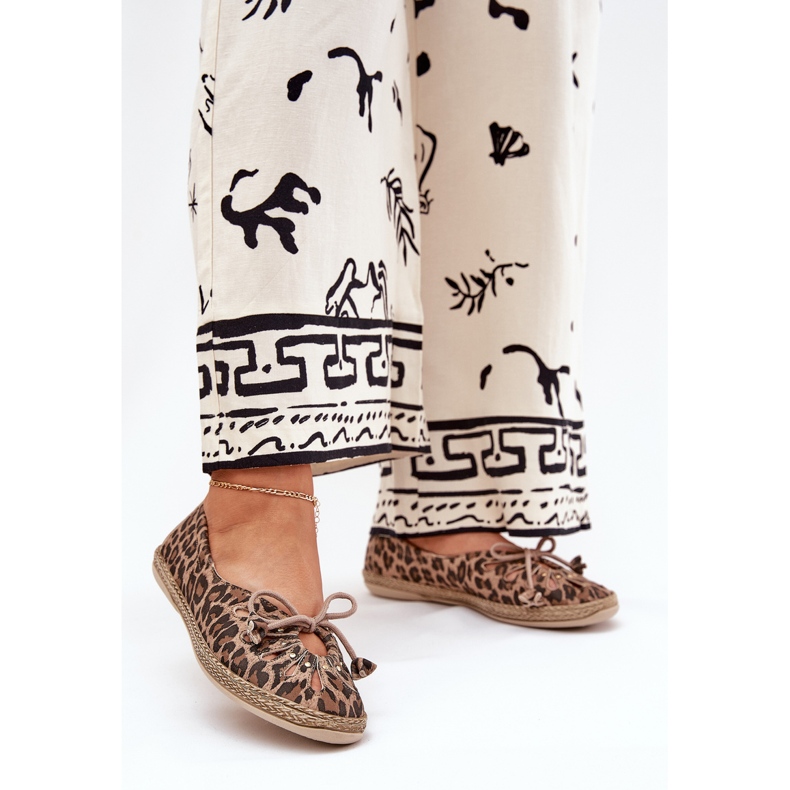 Zazoo Natural leather ballerinas leopard leopard print 10179 brown 2