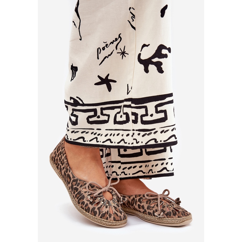 Zazoo Natural leather ballerinas leopard leopard print 10179 brown 1