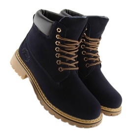 Women's navy blue insulated timbers 1