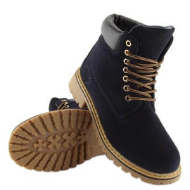 Women's navy blue insulated timbers 2