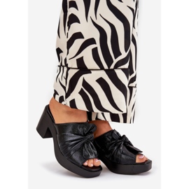 Jezzi Women's flip flops on the eco leather post black 1
