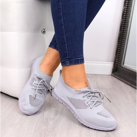 Women's slip-on sports shoes, gray NEWS grey 1