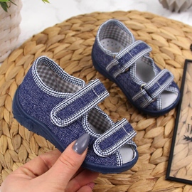 Slippers boys sandals home navy blue and gray Nazo 2