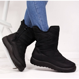 Women's black waterproof snow boots NEWS 1