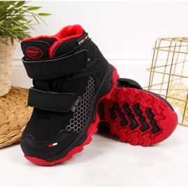 Boys' black velcro waterproof snow boots American Club 2