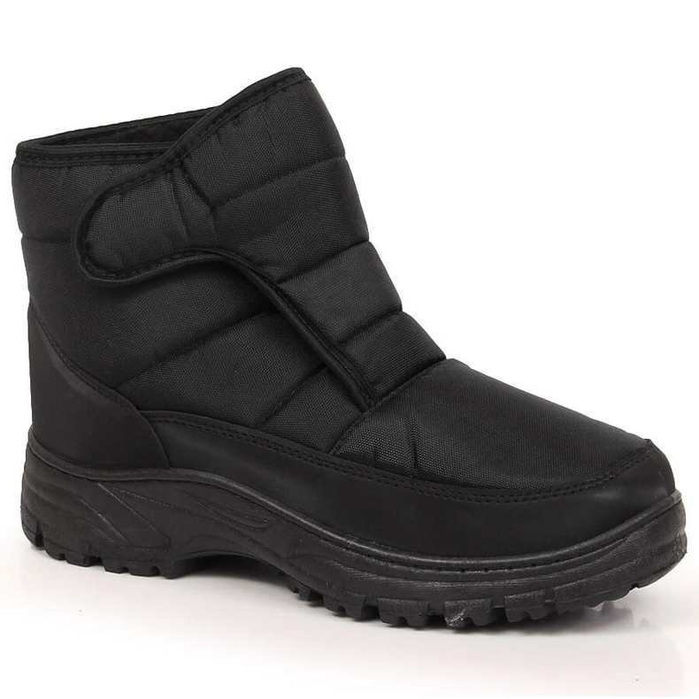 Men's velcro insulated snow boots, black News 1