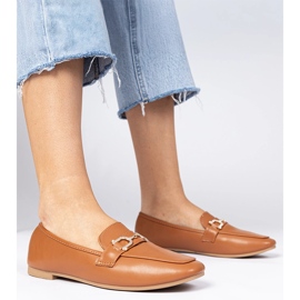 Brown elegant loafers with zircons 1 Brown elegant loafers with zircons 1