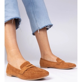 Brown elegant loafers from Ekozamsz 1