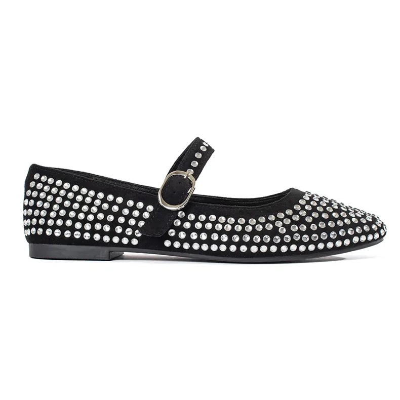 Black women's ballerinas with studs 2 Black women's ballerinas with studs 2
